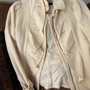 BCBG Winter White coat